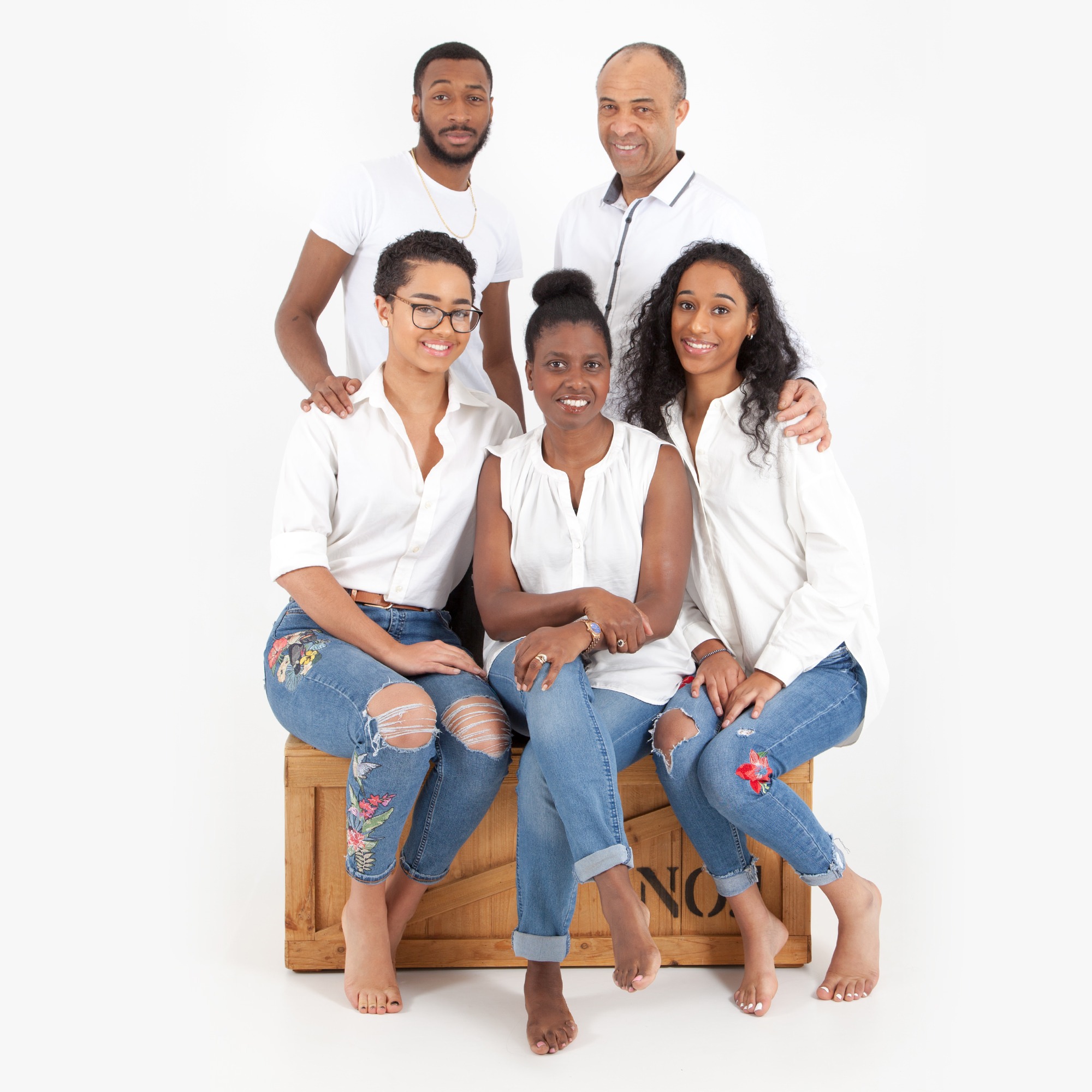 Group Photo Family of Five Casual and Informal Bristol Portrait Studio Photographer Gallery Image by West 70 Photography in Downend