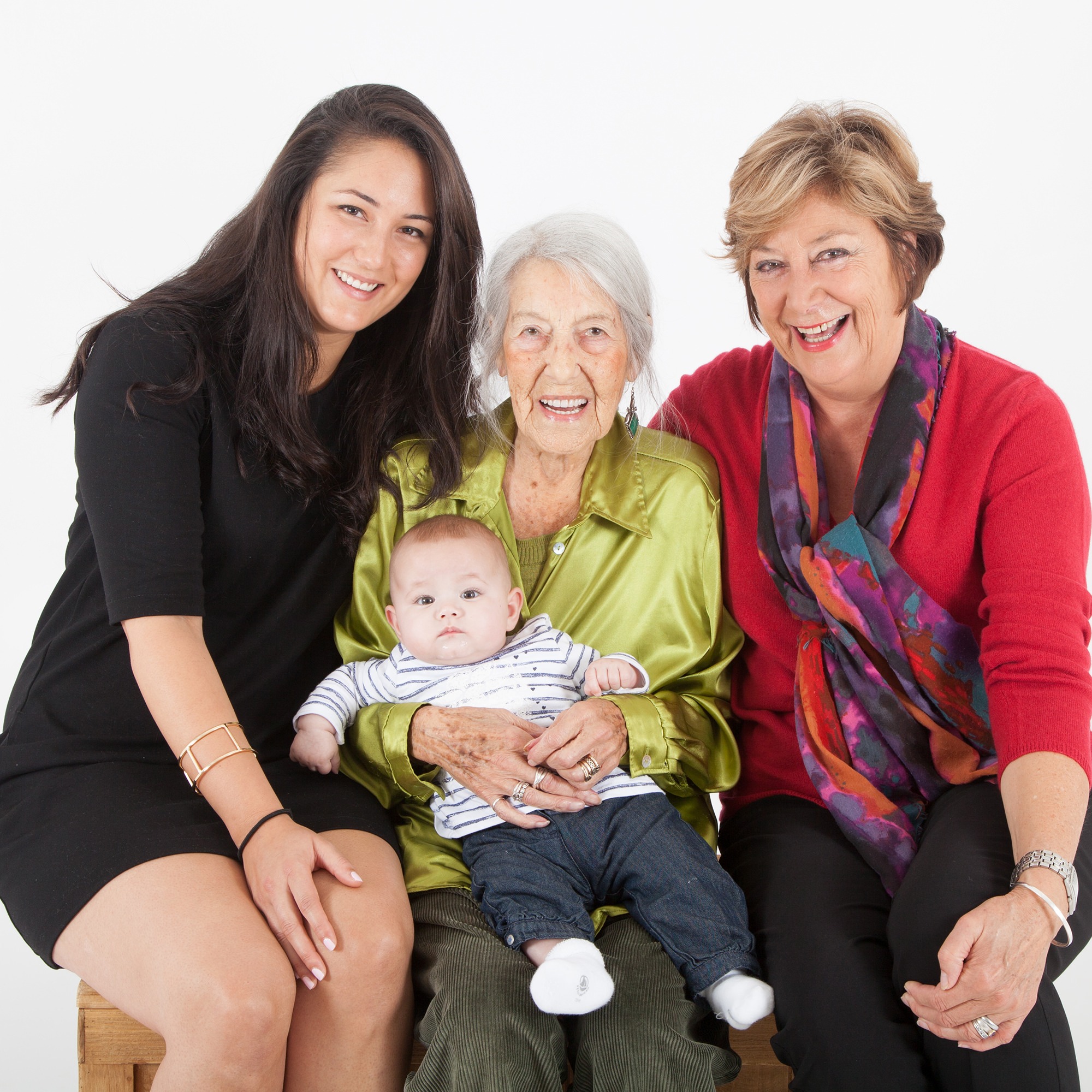 Four Generations of Women Bristol Portrait Studio Photographer Gallery Image by West 70 Photography in Downend