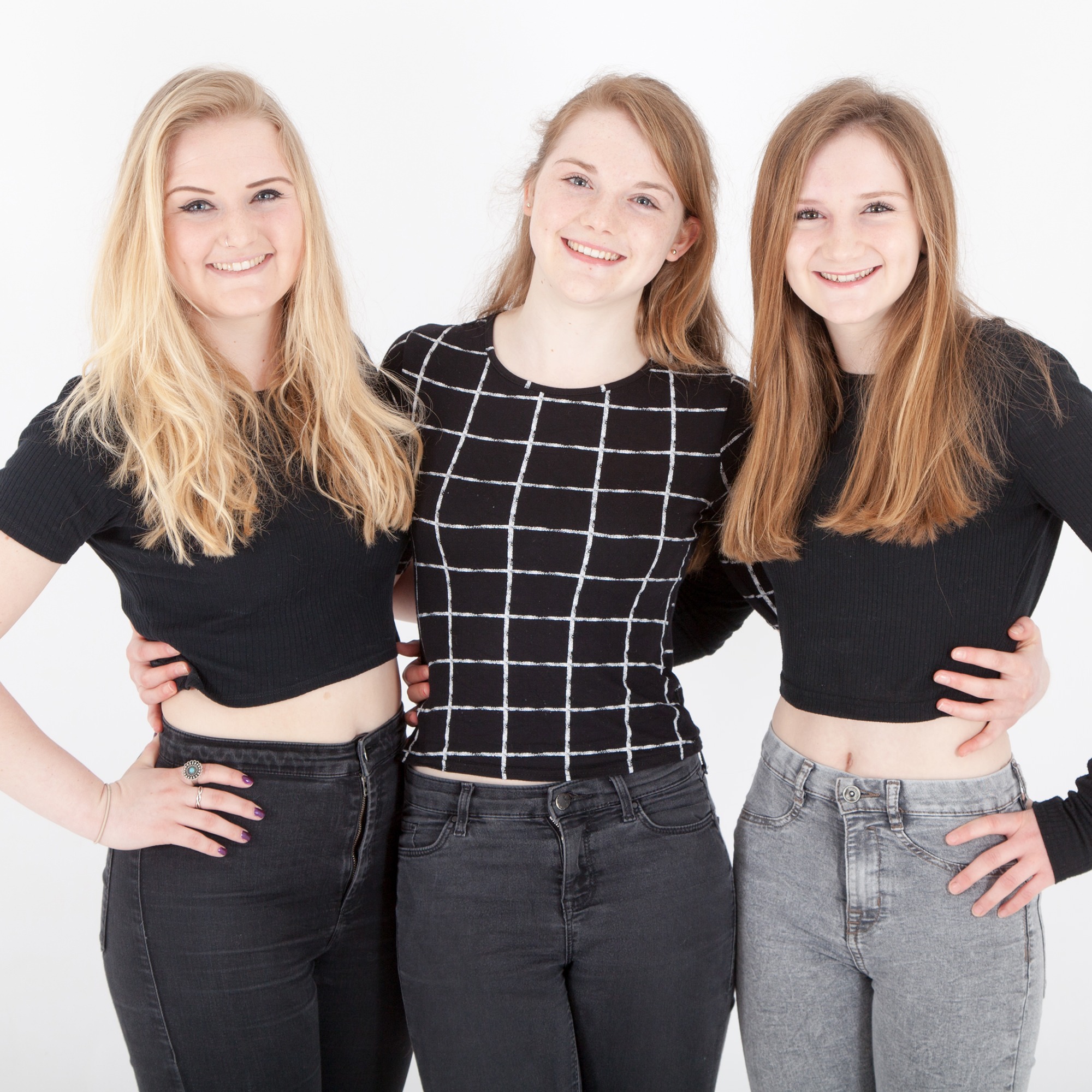 Three Young Women Stood Together Smiling Bristol Portrait Studio Photographer Gallery Image by West 70 Photography in Downend