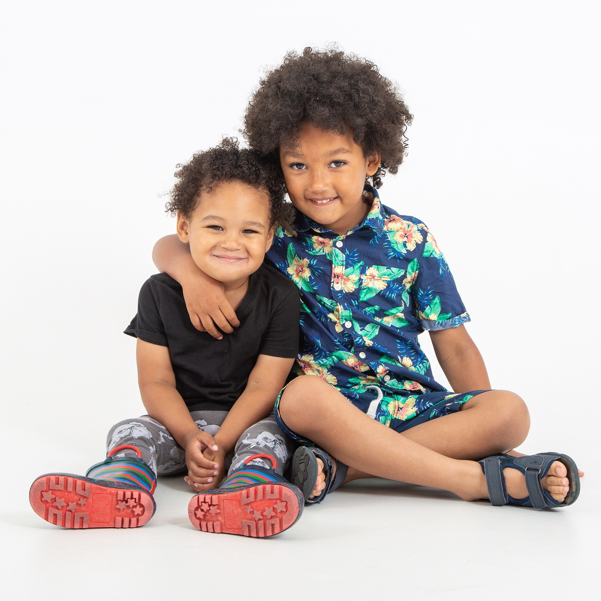 Two Brothers Smiling Bristol Portrait Studio Photographer Gallery Image by West 70 Photography in Downend