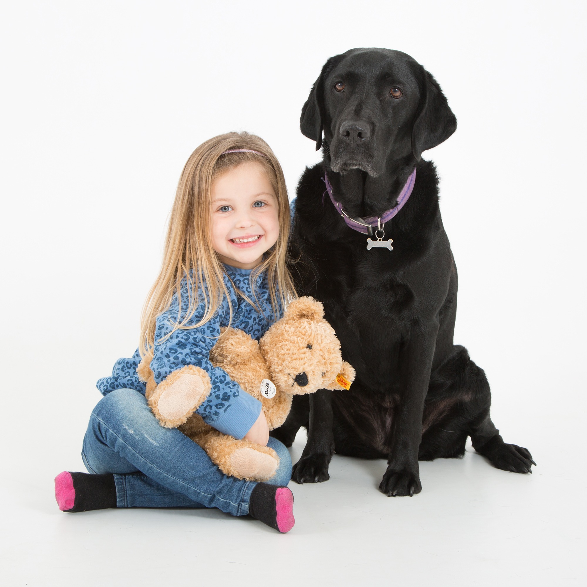 Girl With Black Labrador Dog Friendly Bristol Portrait Studio Photographer Gallery Image by West 70 Photography in Downend